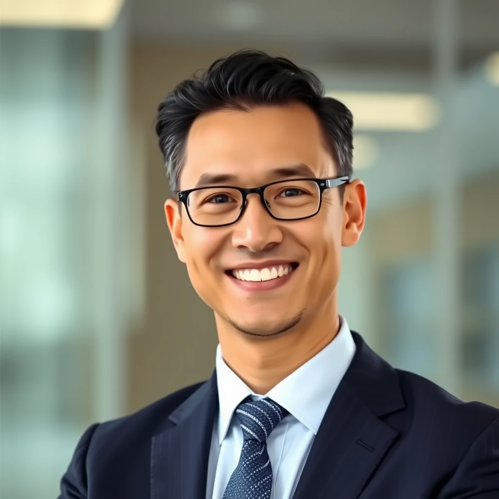 Smiling business executive